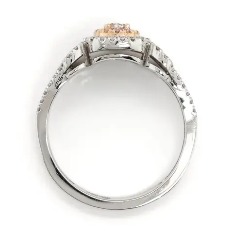 0.50ct Pink and White Diamonds - 14 karaat Rosé goud, Witgoud - Ring - ***GEEN RESERVEPRIJS***