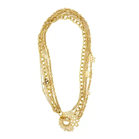 18 karaat Geel goud - Halsketting - 0.24 ct Diamanten