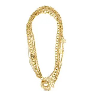 18 karaat Geel goud - Halsketting - 0.24 ct Diamanten