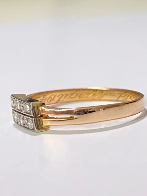 18 karaat Geel goud - Ring - 0.18 ct Diamant