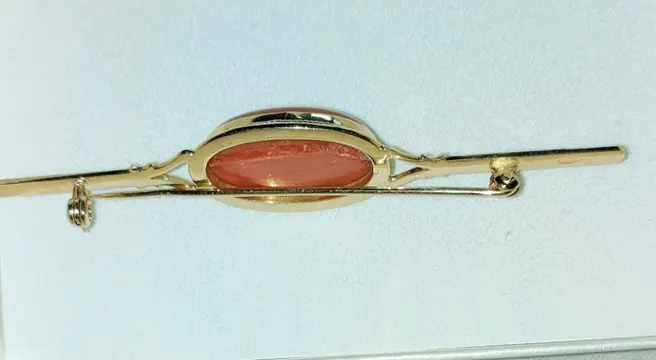 18 karaat Geel goud - Broche Koraal