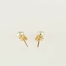 Intini Jewels - 14 karaat Geel goud, Goud - Oorbellen - 4.00 ct Zoetwater parel