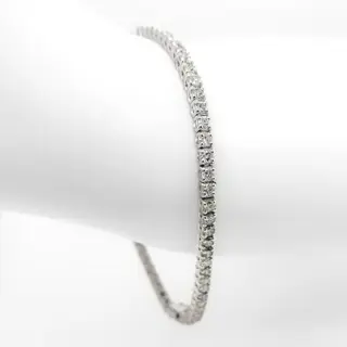 3.48ct Diamond Bracelet - 14 karaat Witgoud - Armband - ***GEEN RESERVEPRIJS***