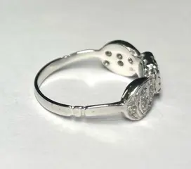 999 Platina - Ring - 0.45 ct Smaragd - Diamanten