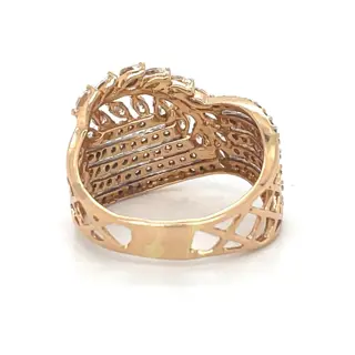 14 karaat Rosé goud - Ring - 0.50 ct Diamant - Diamanten