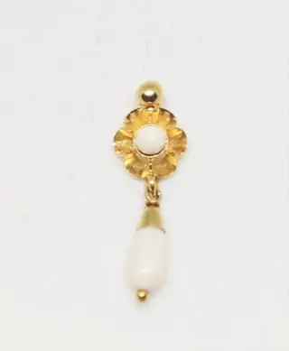 18 karaat Geel goud - Oorbellen - 1.00 ct Koraal