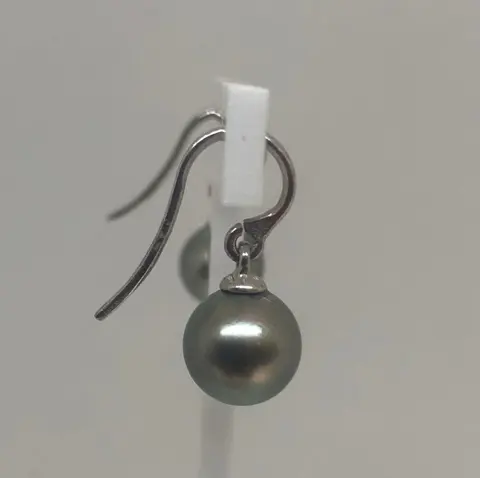 Tahitian Pearls - 18 karaat Witgoud - Oorbellen