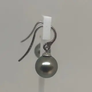 Tahitian Pearls - 18 karaat Witgoud - Oorbellen