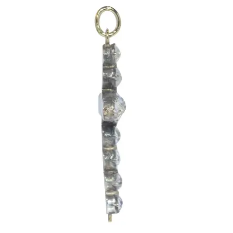 NO RESERVE PRICE - 18 karaat Geel goud - Hanger - Kruis, Strass, Vintage antiek anno 1820