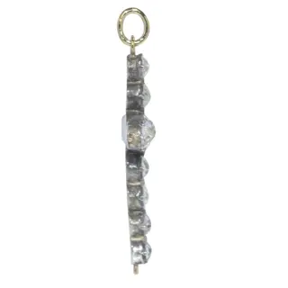 NO RESERVE PRICE - 18 karaat Geel goud - Hanger - Kruis, Strass, Vintage antiek anno 1820