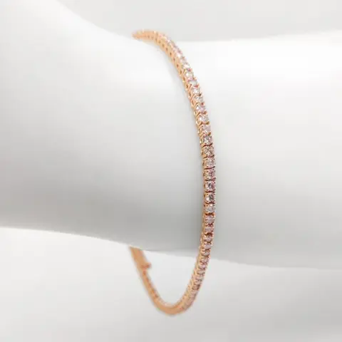 IGI Certified 2.35ct Pink Diamonds Bracelet - 14 karaat Rosé goud - Armband - ***GEEN RESERVEPRIJS***