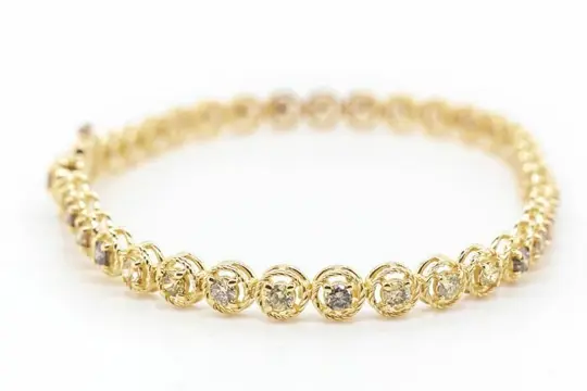 No reserve price - 1.64 tcw - 18 karaat Geel goud - Armband Diamant