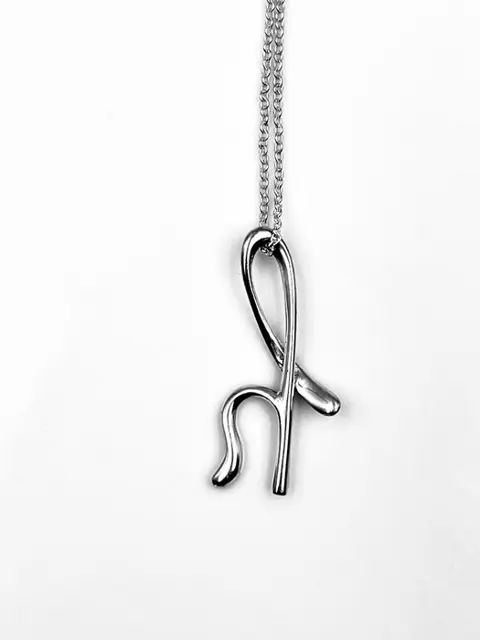 Tiffany & Co. - NO RESERVE PRICE - Elsa Peretti- H Letter - 925 Zilver - Collier met hanger