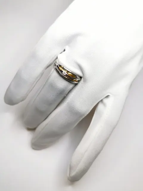 18 karaat Goud - Ring - 0.05 ct Diamant