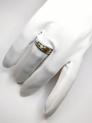 18 karaat Goud - Ring - 0.05 ct Diamant