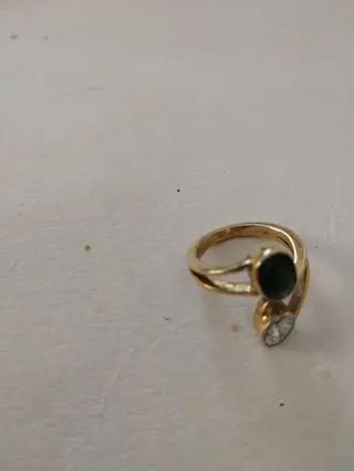 925 Zilver - Ring Diamant - Diamanten, Ambachtelijk vervaardigd zilver vermeil smaragdwortel antiek geslepen diamant