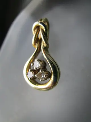 14 karaat Goud - Hanger - Diamanten