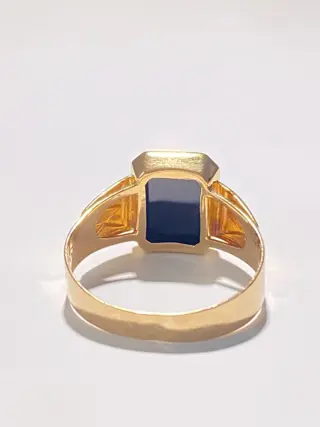 18 karaat Geel goud - Ring - 7.00 ct Onyx