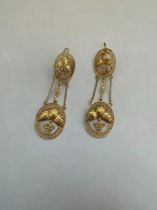 18 karaat Geel goud - Oorbellen