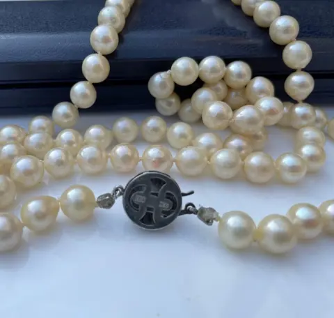 J. Köhle Pforzheim (JKA) - 925 Zilver, Zoetwater parels - Halsketting Zoetwater parel - koraal