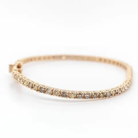 No reserve price - 2.63 tcw - 18 karaat Rosé goud - Armband Diamant