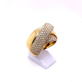 18 karaat Geel goud, Goud - Ring - 3.45 ct Diamant - Diamanten