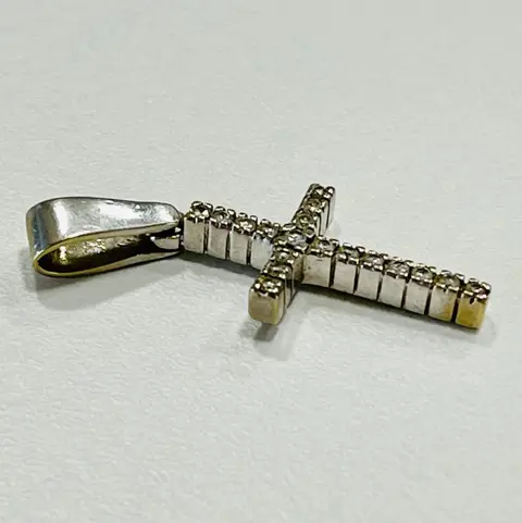 18 karaat Witgoud - Hanger - 0.18 ct