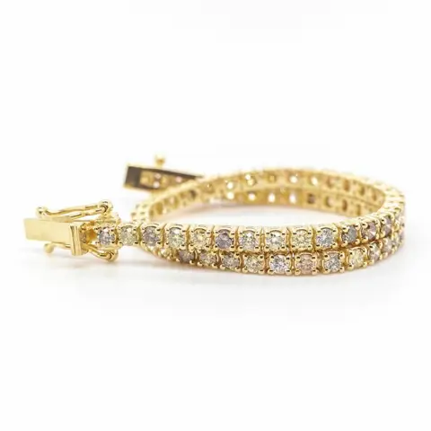 No reserve price - 2.59 tcw - 18 karaat Geel goud - Armband Diamant