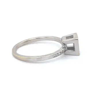 18 karaat Witgoud - Ring - 0.12 ct Diamant - Diamanten
