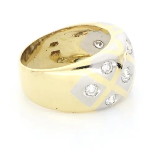 Monile - " No Reserve Price " - 18 karaat Geel goud, Witgoud - Ring - 1.25 ct Diamant