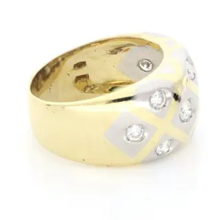 Monile - " No Reserve Price " - 18 karaat Geel goud, Witgoud - Ring - 1.25 ct Diamant