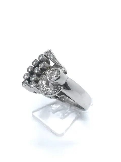 18 karaat Witgoud - Ring - 0.85 ct Diamant