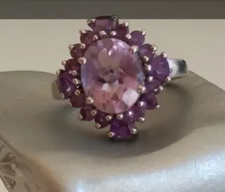 Cocktail Ring . Gesigneerd. - 925 Zilver - Ring - Zirkonen