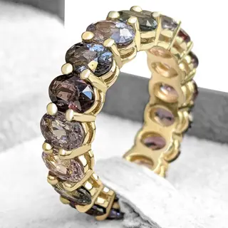 8.89 Carat Natural Spinel Eternity Band - 14 karaat Geel goud - Ring - GEEN RESERVE