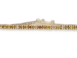 1.87 Carat Fancy Colors Diamond Tennis Riviera - 14 karaat Geel goud - Armband - GEEN RESERVE