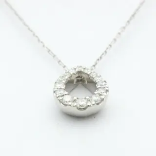 Ponte Vecchio - 18 karaat Witgoud - Collier met hanger - 0.16 ct Diamant