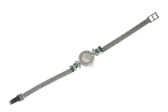 Jaeger-LeCoultre - 18 karaat Witgoud - Armband - Diamanten, totaal diamantgewicht 0,93 crt, horloge, vintage jaren 50 cocktail
