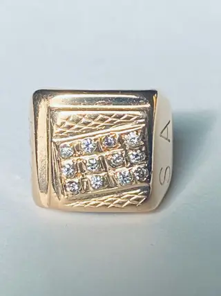 18 karaat Geel goud - Ring - Diamanten