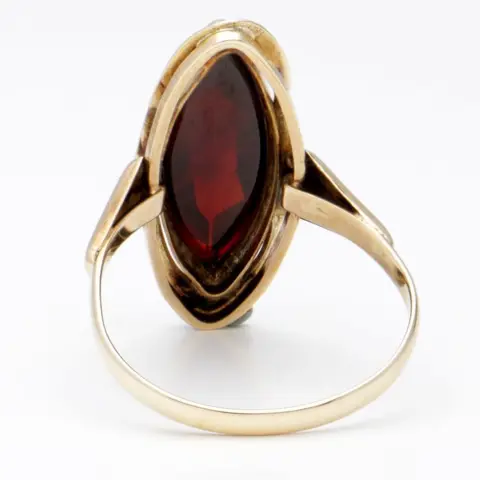 No Reserve - 14 karaat Goud - Ring - 2.59 ct Granaat