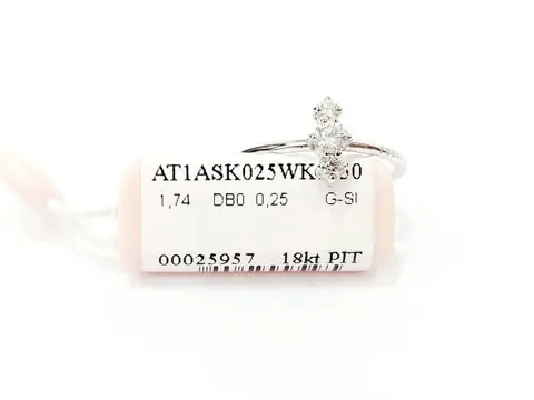 Crieri Poesia - 18 karaat Witgoud - Ring - 0.25 ct Diamant - Diamanten