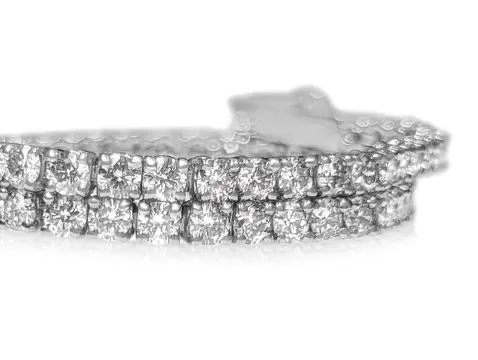 3.01 Carat E-G VVS1-VVS2 Diamond Tennis Riviera - 14 karaat Witgoud - Armband - GEEN RESERVE