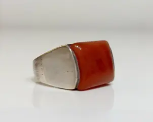 925 Zilver - Ring - Zegelring - Carneool