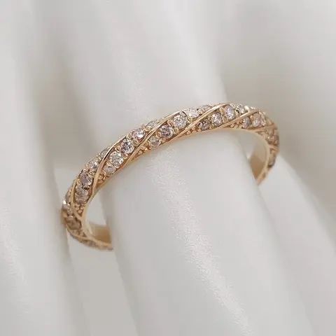 0.50ct Pink Diamonds - 14 karaat Rosé goud - Ring - ***Geen minimumprijs***