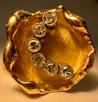 ELON ARENHILL Ring With Six Diamonds - 18 karaat Goud - Ring
