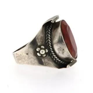 925 Zilver - Ring Carneool