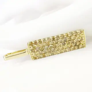 1.45 ct vs fancy mix color diamonds designer pendant - 14 karaat Geel goud - Hanger Diamant - AIG gecertificeerd zonder reserve