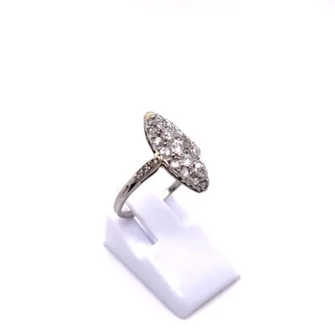 18 karaat Goud, Witgoud - Ring - 0.65 ct Diamant - Diamanten