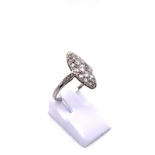 18 karaat Goud, Witgoud - Ring - 0.65 ct Diamant - Diamanten