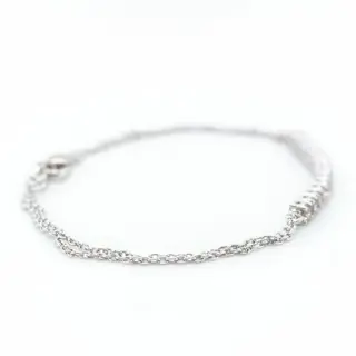 No reserve price - 1.00 tcw - 14 karaat Witgoud - Armband Diamant