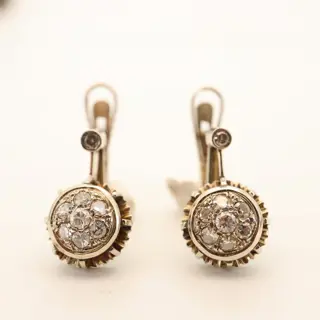 19.2 karaat Goud - Oorbellen - 0.70 ct Diamant